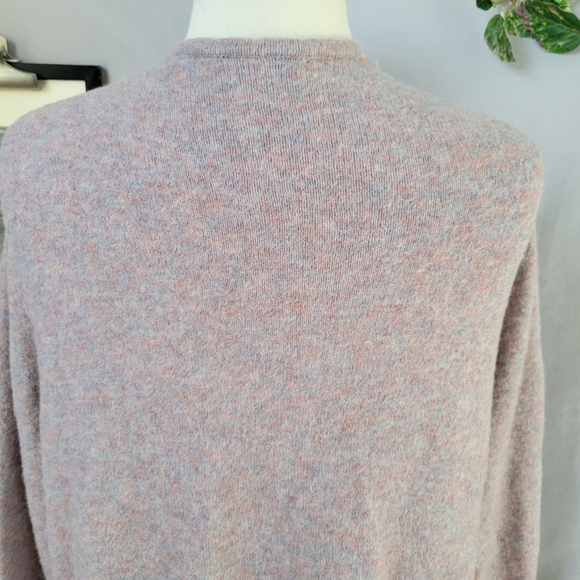 Madewell Kent Cardigan Sweater in Coziest Wool Yarn Heather Purple M - Picture 7 of 16